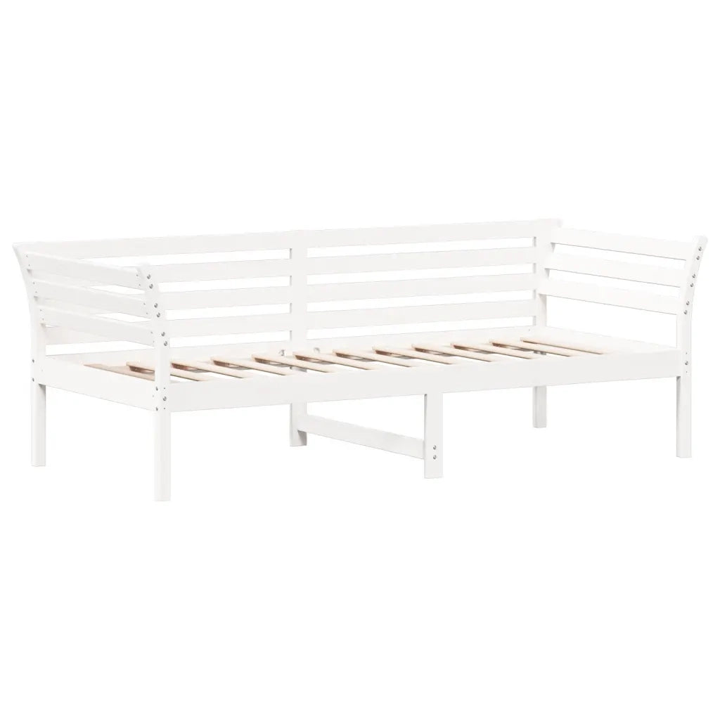 Dormeuse senza Materasso-Divano Letto-Struttura Letto Bianca 90x200 cm Legno Massello Pino 747518