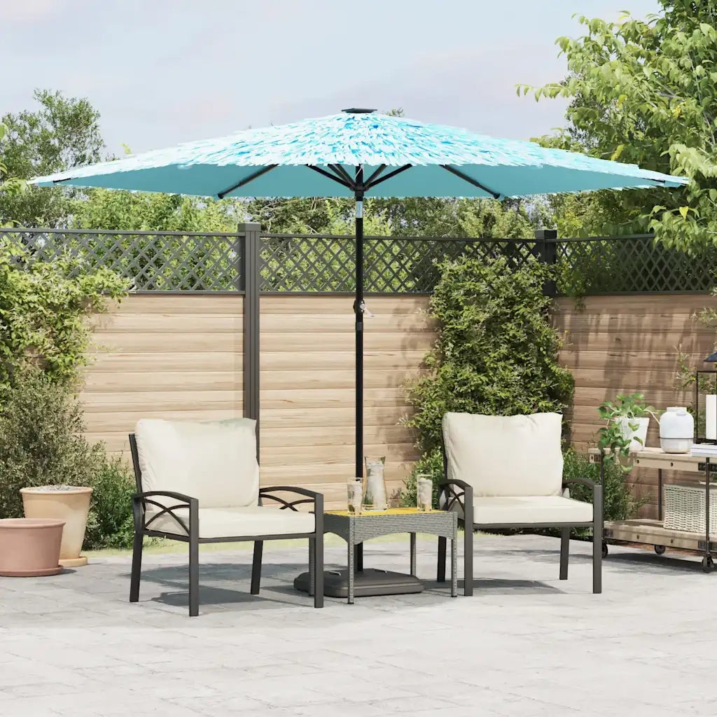 Ombrellone Giardino con Palo in Acciaio Blu 288x288x225 cm 4005106