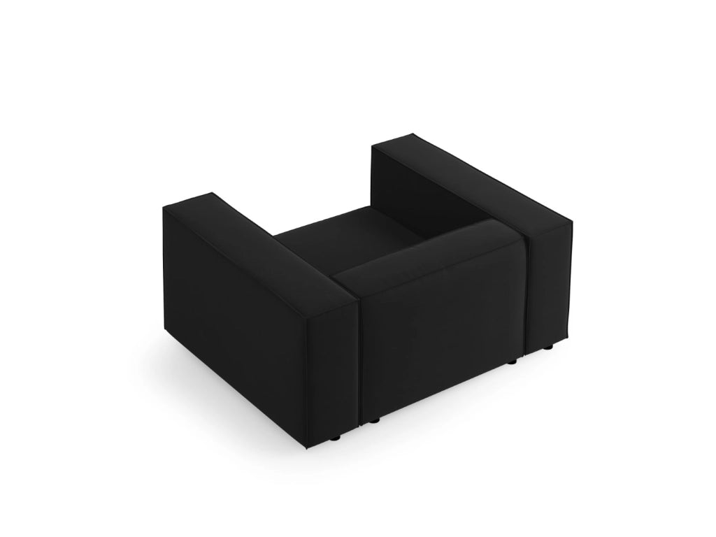 Cosmopolitan Design - Poltrona "Arendal" in velluto nero 