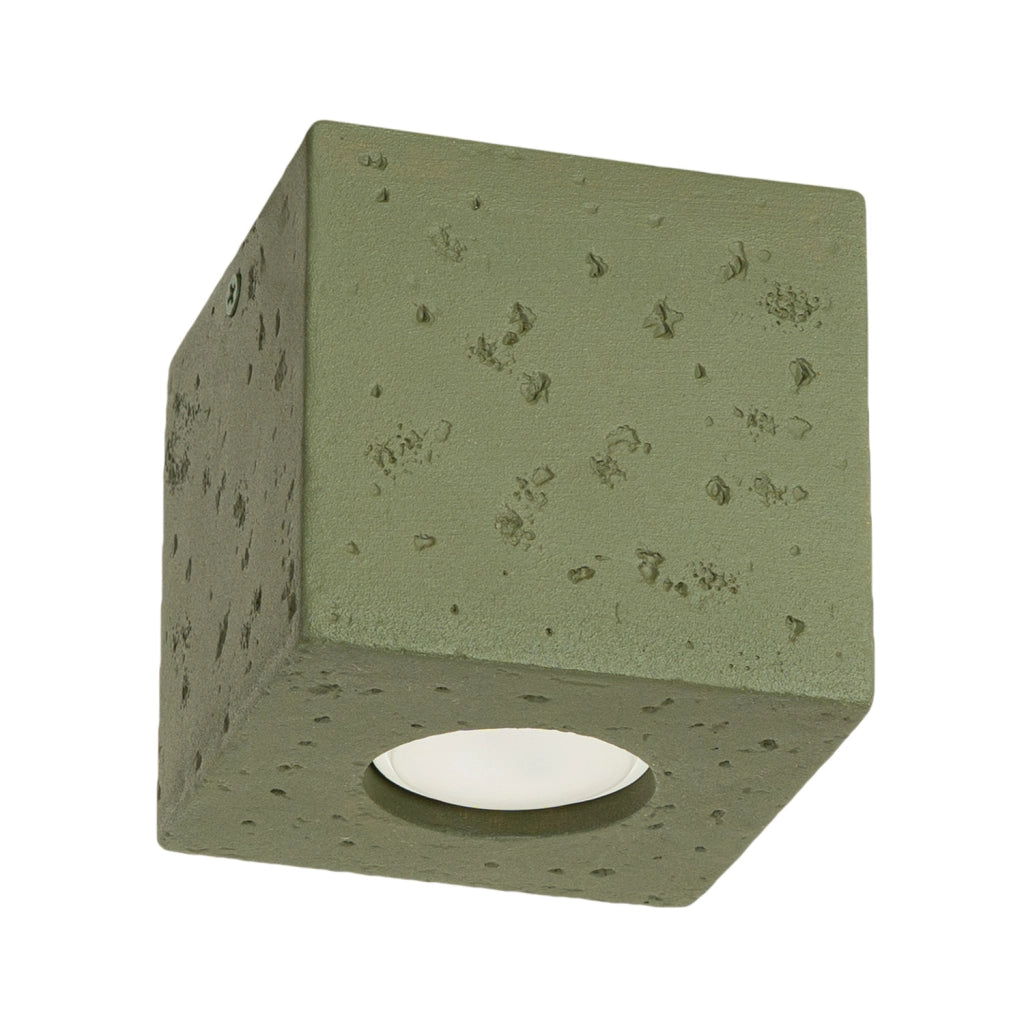 Spot soffitto industriale cemento verde GU10 Pure Lume
