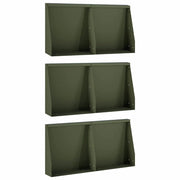 Muro di contenimento 6 pz 40 x 12 x 30 cm Acciaio Verde Oliva 3449138