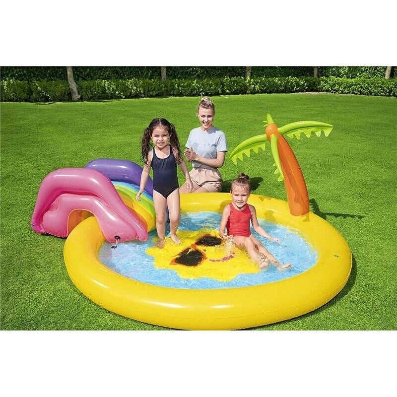PISCINA GONFIABILE BAMBINI ISOLA DEL SOLE 237 X 201 X 104 CM