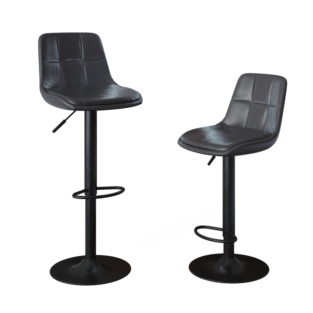 Set di 2 sgabelli da bar Sena Grigio/Nero 42 x 86 cm Vicco