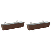 Ringhiera 2 pz 80 x 17 x 17 cm Metallo CFW8683822