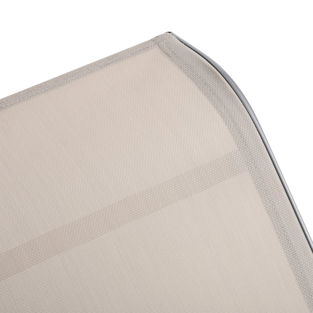 Set 2 Tumbonas con Tavolino Vetro ¨C Zephmum ¨C Beige 88x88x88