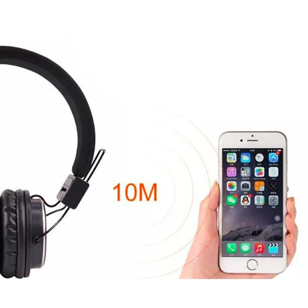 Trade Shop - Cuffie Fhd-9000 Wireless Bluetooth Stereo Card Musica Smartphone -