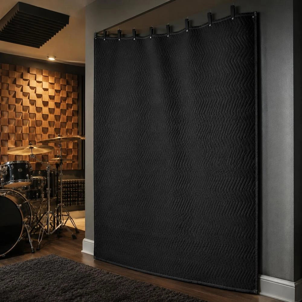 2-pack Soundproof Ceiling, Sound-absorbing Ceiling, 2438x2032 Mm, Extra Large Acoustic Ceiling With Eyelets, Studio Eyelet Ceiling With Cotton Filling, For Windows, Doors, Light Blocking, Music Recordings