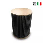 Sgabello contenitore multiuso Materiale: Cartone ondulato, certificato FSC, Colore: Nero