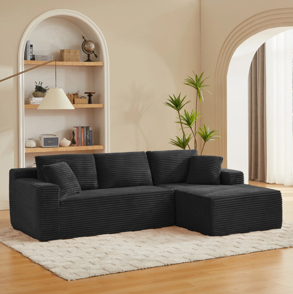 Divano modulare a sezione a forma di L con schiuma viscoelastica e rivestimento lavabile