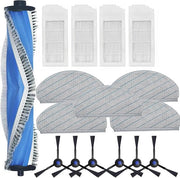 Set di manutenzione aspirapolvere robot - 16 pezzi - Adatto per DEEBOT N20 - N20 PLUS - N20 PRO PLUS - Kit di ricambio - con Asciugamani idonei alla lavatrice, spazzola rotante, spazzole laterali, filtro HEPA