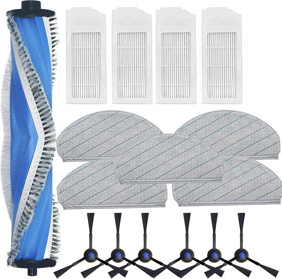 Set di manutenzione aspirapolvere robot - 16 pezzi - Adatto per DEEBOT N20 - N20 PLUS - N20 PRO PLUS - Kit di ricambio - con Asciugamani idonei alla lavatrice, spazzola rotante, spazzole laterali, filtro HEPA