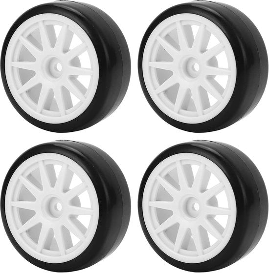 Pneumatici Drift per 4 Ruote - Nero - Duro - Resistenti - Eccellente Aderenza - Sostituti Ideali - Esperienza di Guida Flessibile - Pneumatici per RC