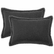 Federa 2 pcs HOUTEN Grigio Scuro 50 x 80 cm Bouclé 920139