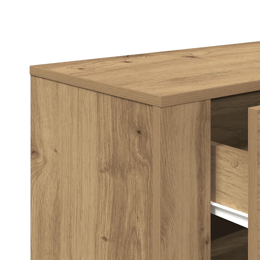 Credenza Rovere Artigianale 80x33x70 cm in Legno Multistrato 857086
