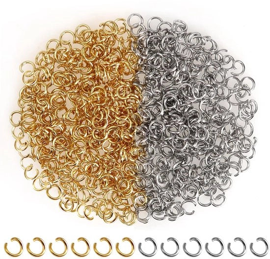Anelli di Connettore per Gioielli - 500 pezzi - Acciaio Inossidabile - 3 mm - Grosso - per Bracciali/Collane