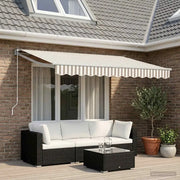 Tenda retrattile Grigio chiaro e bianco 3,5 x 2 m 3425688
