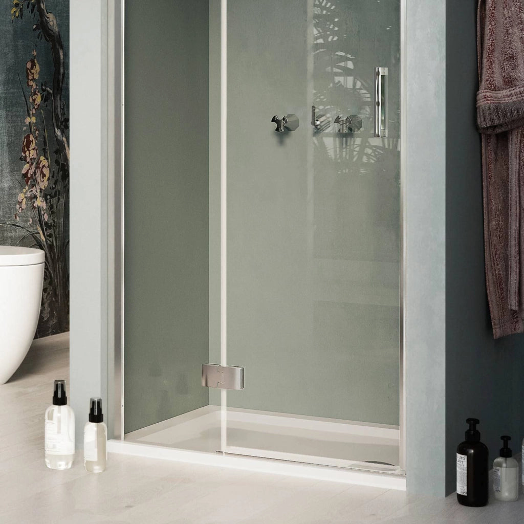 Porta Doccia 100CM H190 Vetro Trasparente con Easy-Clean mod. Flip Anta + Profilo