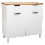 Mobile da ingresso in legno, 2 cassetti, 2 porte bianco 82x39,5x80