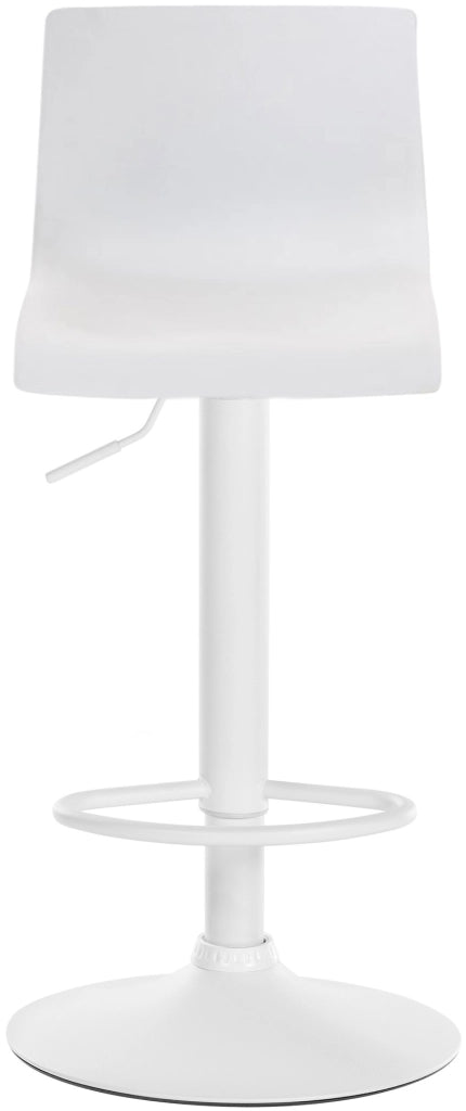 Sgabello Hover in polipropilene e metallo bianco,Metallo bianco opaco