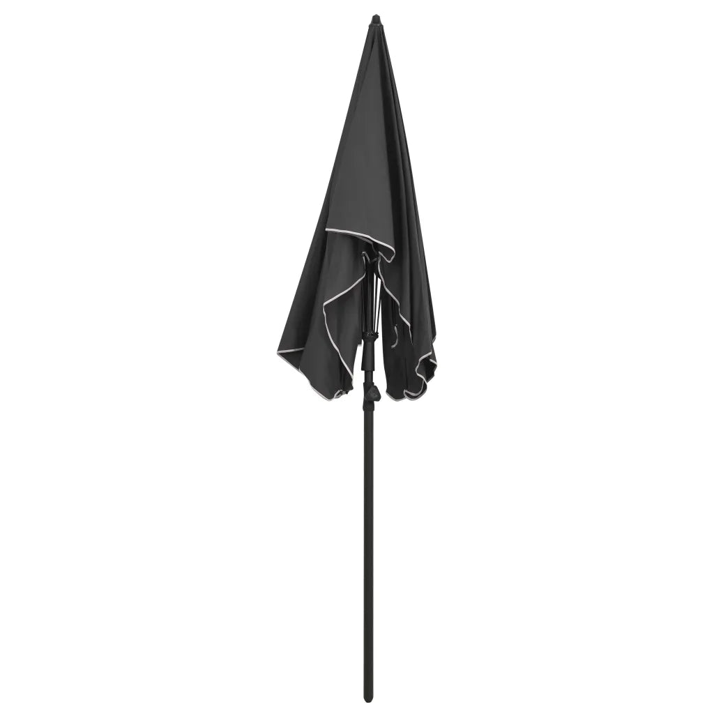 Ombrellone da Giardino-Ombrello da Balcone con Palo 200x130 cm Antracite