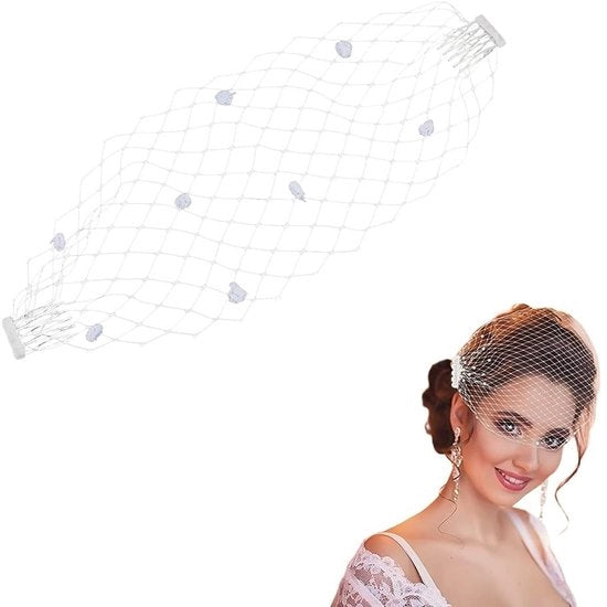 Accessorio da Sposa in Nylon - Fascia da Testa - Slancio per la Sposa - Accessori Creativi per la Sposa - Slancio da Sposa in Nylon