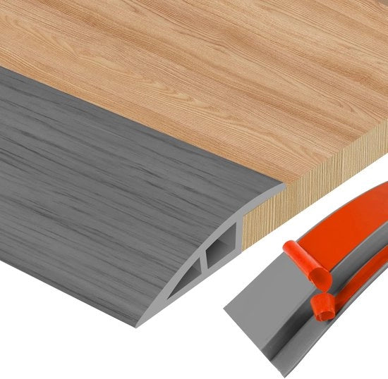 Profilo di transizione doppio lato autoadesivo, profilo di transizione in PVC per pavimento per il collegamento di giunti di pavimento e passaggio di tappeto, piastrelle di pavimento