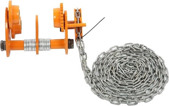 Trolley Manuale con Cinghia di Trazione a Mano per 3 Metri - Massimo 1,5 Ton - Manuale per Fabbrie e Magazzini
