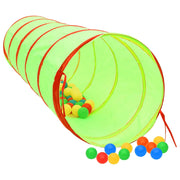 Tunnel gioco per bambini con 250 palline 175 cm poliestere verde 02_0005195