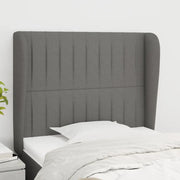 Testiera ad Orecchio-Testata con Orecchie GrigioScuro 103 x 23 x 118/128cm inTessuto 965530