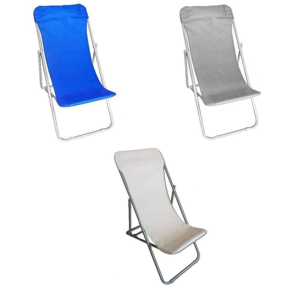 Trade Shop - Sdraio Sedia Da Spiaggia Mare Campeggio Giardino Esterno 281003 Pieghevole 52x76x91cm -        