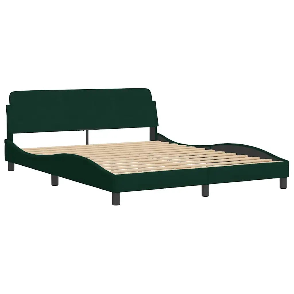 Giroletto con Testiera Verde Scuro 160x200 cm in Vellutocod mxl 115582