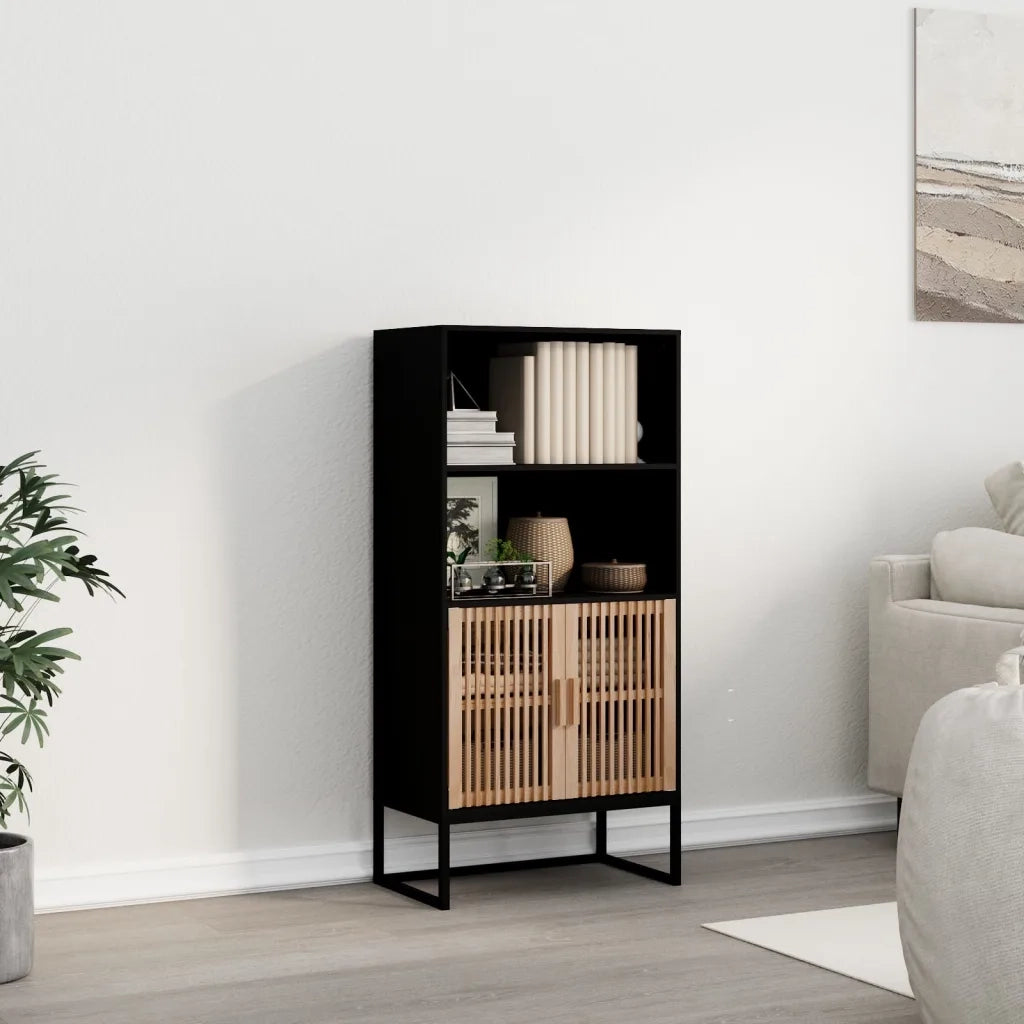 Credenza Nera 60x35x125 cm in Legno Multistratocod mxl 105297