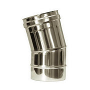 Curva 15 canna fumaria DN 150 tubo acciaio inox 316