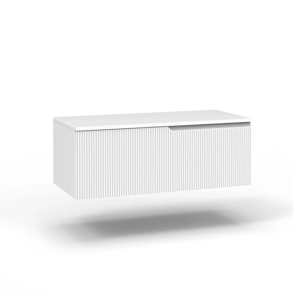 Base con top 1 cestone VENERE bianco opaco_100x45x37