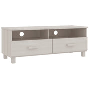 Mobile TV | Armadietto TV | Mobile Porta TV HAMAR Bianco 106x40x40 cm in Legno Massello di Pino