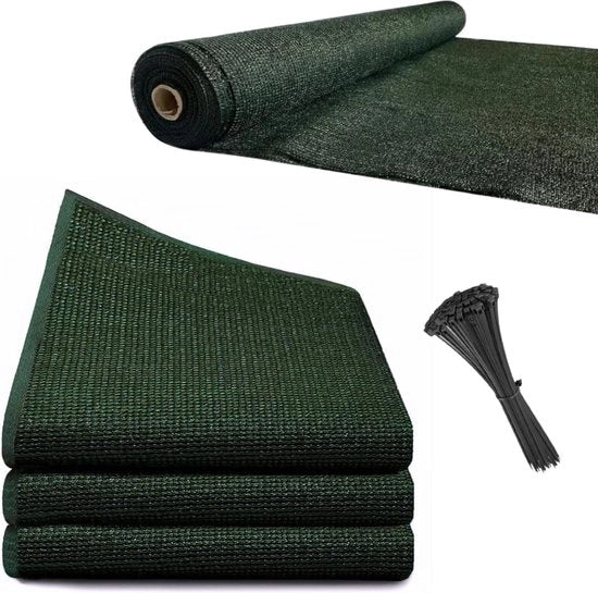 Hekscherm perimetrale 150 cm x 10 metri + 50 cavi a cinghia, per facile fissaggio, protezione visiva, per cancelli di giardino, protezione visiva, 90%, balcone, protezione visiva, resistente alle intemperie.