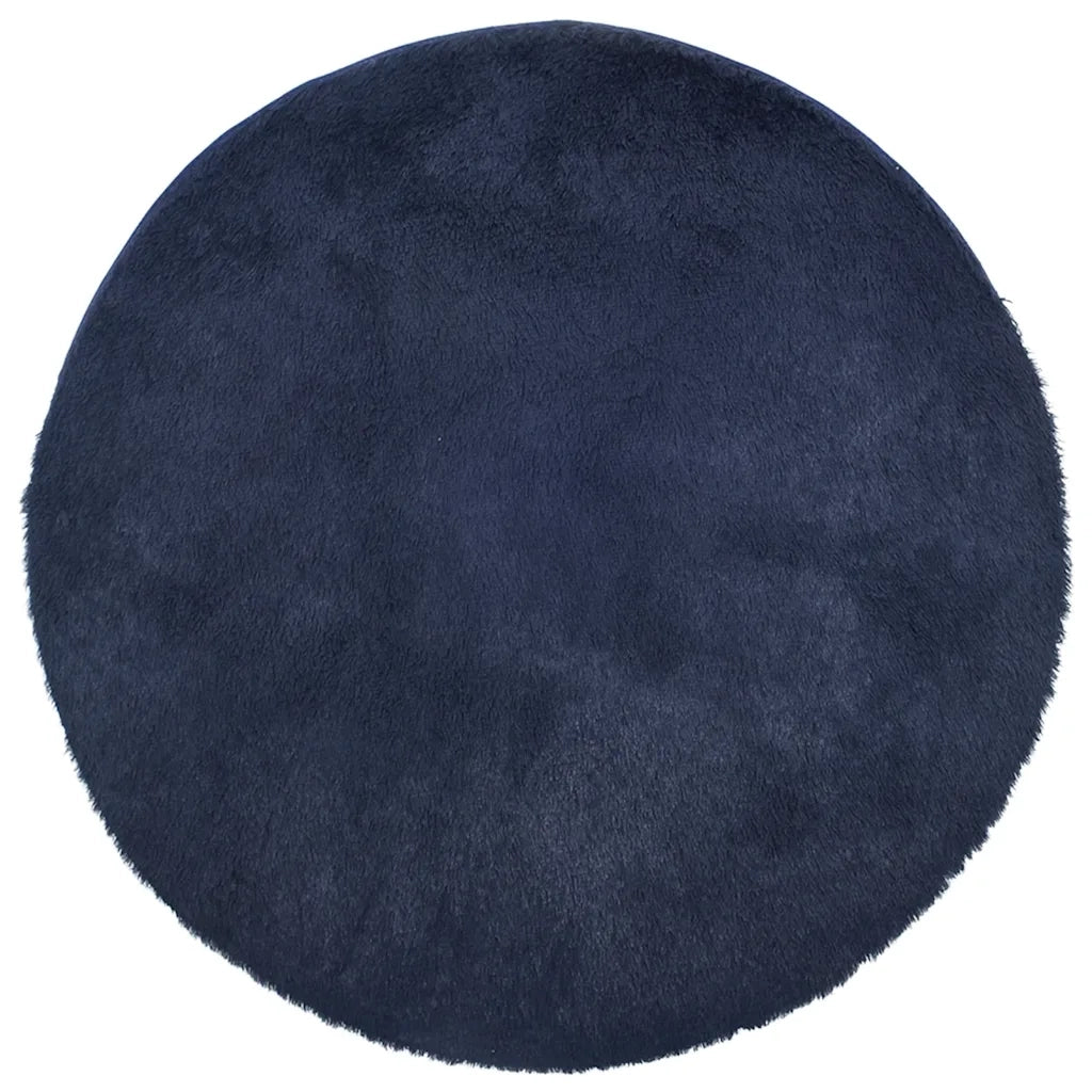 Tappeto Shaggy a Pelo Lungo NAVARRA Blu Marino 200x200 cm 4102923