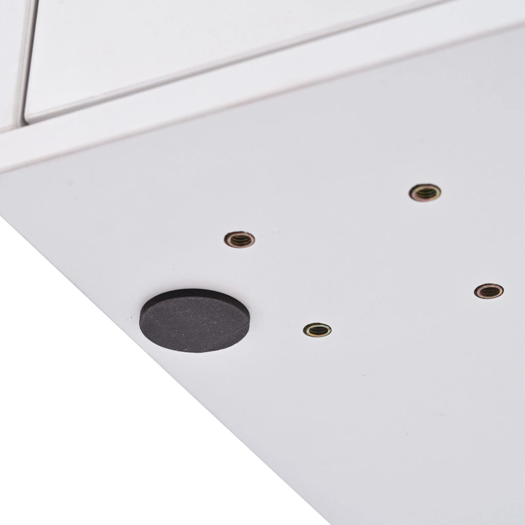 Toeletta ULEVR 100x40x78 cm con specchio LED touch e mobile laterale flessibile, bianca