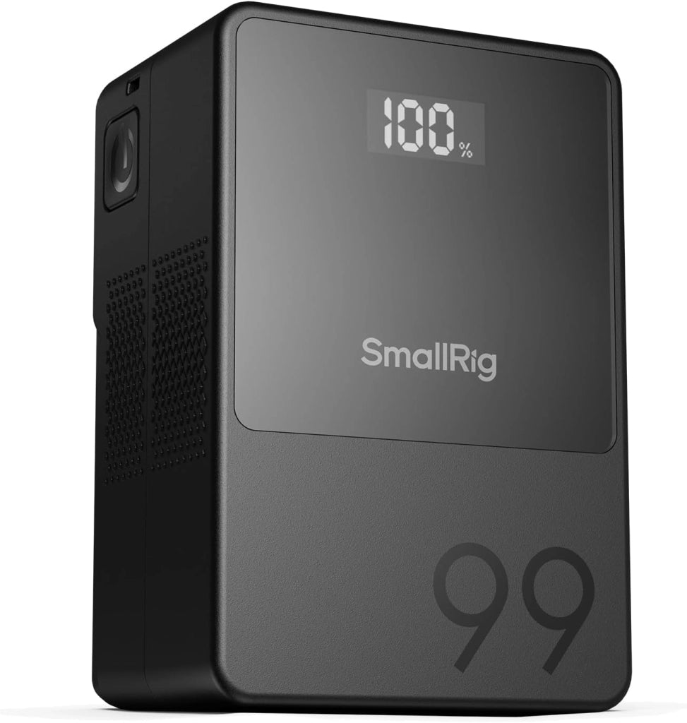 VB99 Batteria V Mount con Display OLED, 6700 mAh Batteria V Lock Portatile con Porta USB-C/USB-A/D-TAP/DC8V/DC12V/BP, 65W Ricarica Rapida PD Bidirezionale, per Camera/Monitor, Nero - 3580B