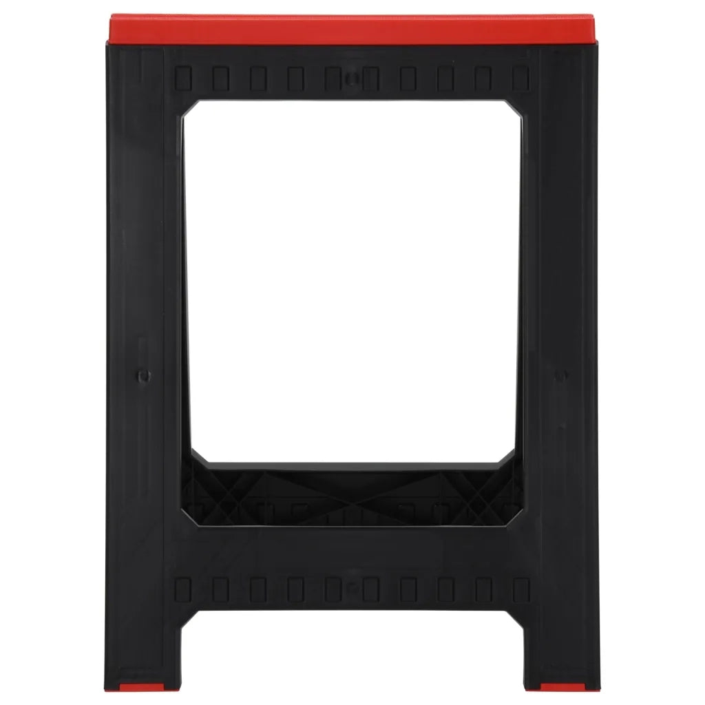 Cavalletti da Lavoro 2 pz Nero e Rosso in Polipropilene 350 kg 152104