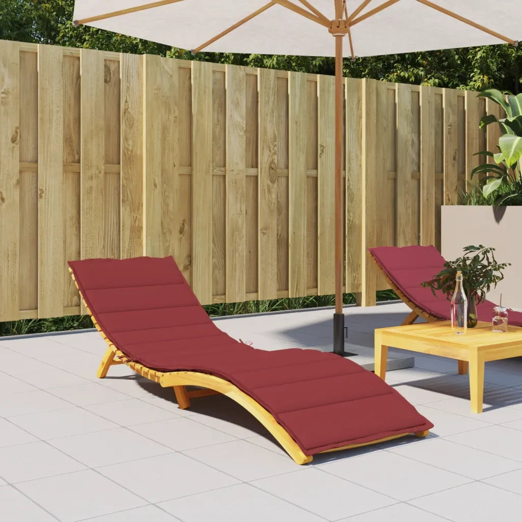 Cuscino per sedie | Cuscino per Lettino Rosso Vino 200x50x3 cm in Tessuto Oxford