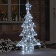 Albero di Natale con 160 LED Bianco freddo 150 cm Acrilico