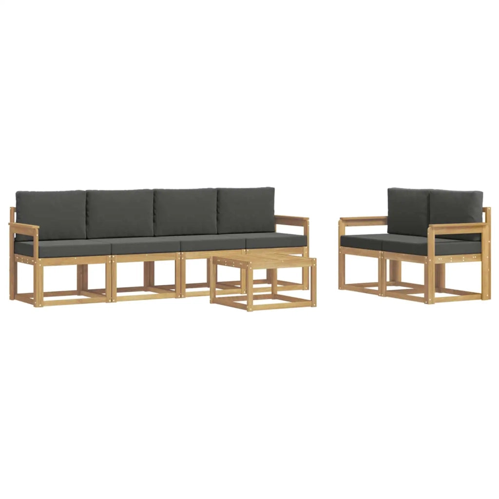Set di divani da esterno con cuscino 7 pcs Bianco e Antracite 3387271
