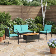 Set da giardino Nero polyrattan 42025107