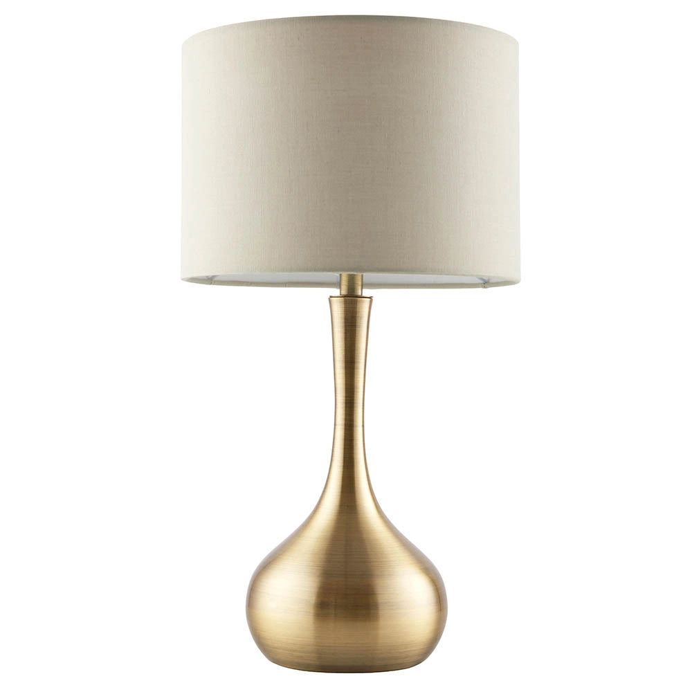 Lampada da tavolo touch dimmer ottone E14 Endon Piccadilly