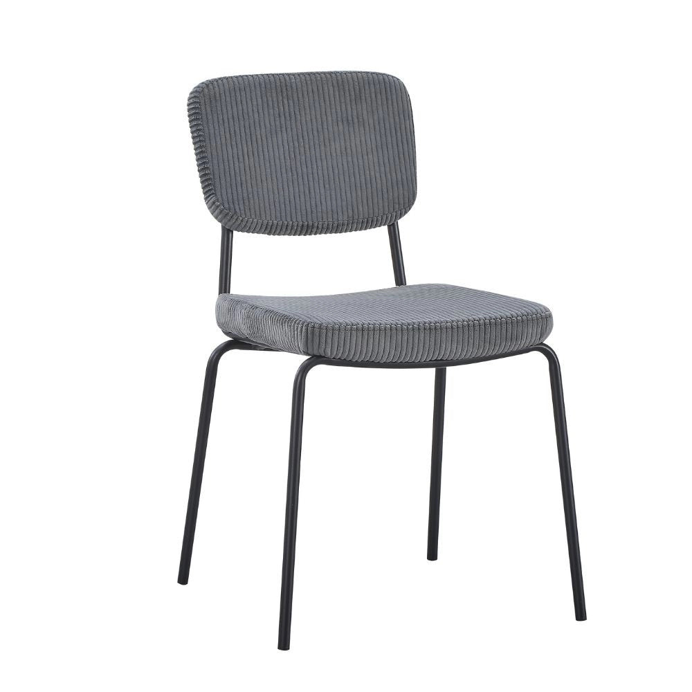 Set 4 Sedie imbottite Juno grigio scuro 44x55x83H – Il comfort in stile industriale