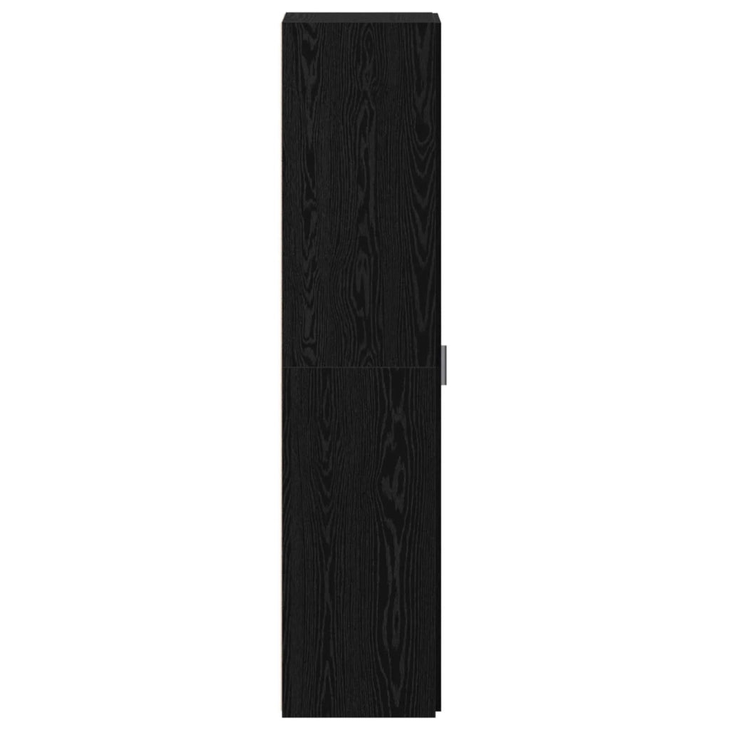 Credenza 2 pz-Set di 2 Buffet-Armadio da cucina Rovere Nero 45 x 42,5 x 185 cm