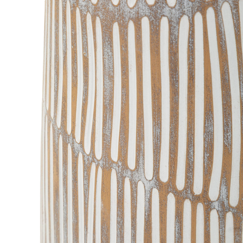 Dadalelo, Vaso Colore Struttura Beige, Bianco Crema