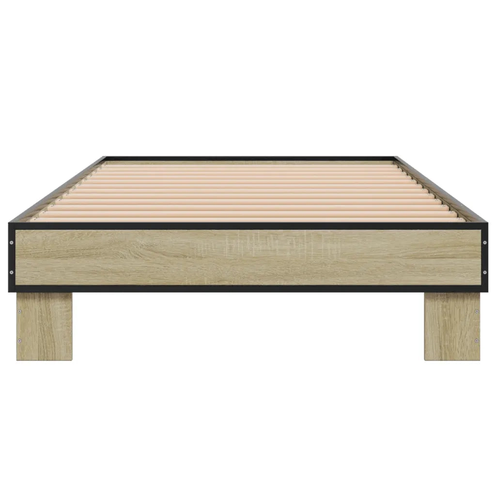 Giroletto Rovere Sonoma 75x190cm in Legno Multistrato e Metallo 845878