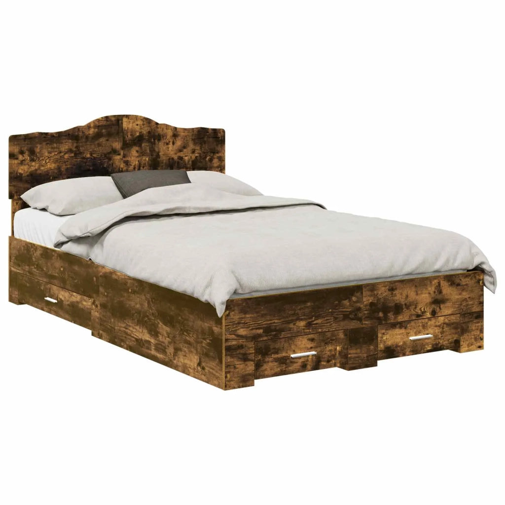 Struttura del letto Rovere fumé 120 x 200 cm Legno multistrato 3413215
